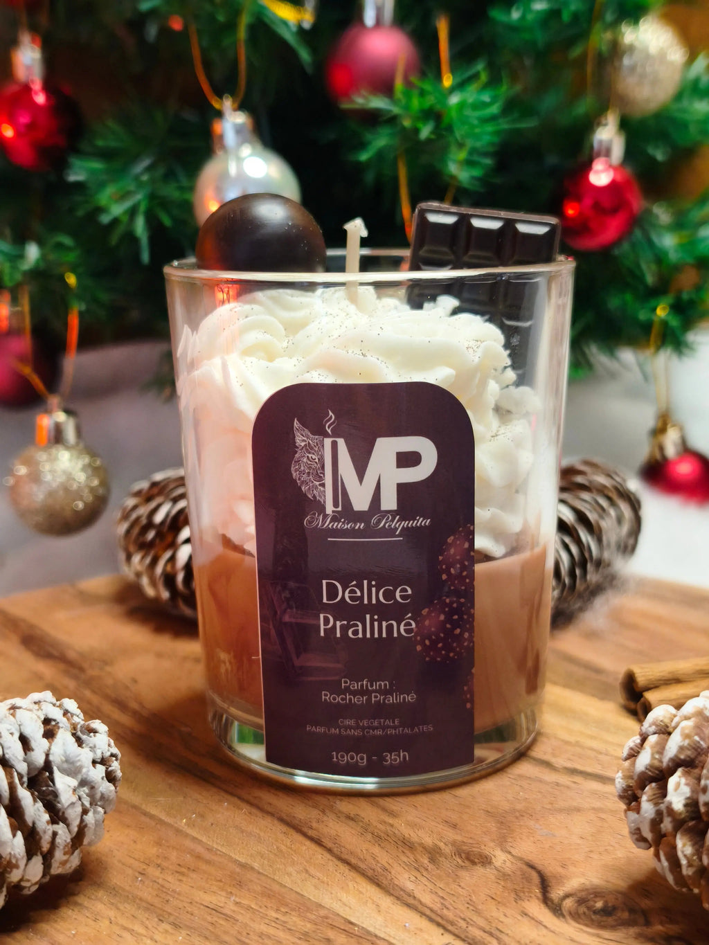 Bougie Chantilly - Délice Praliné Maison Pelquita