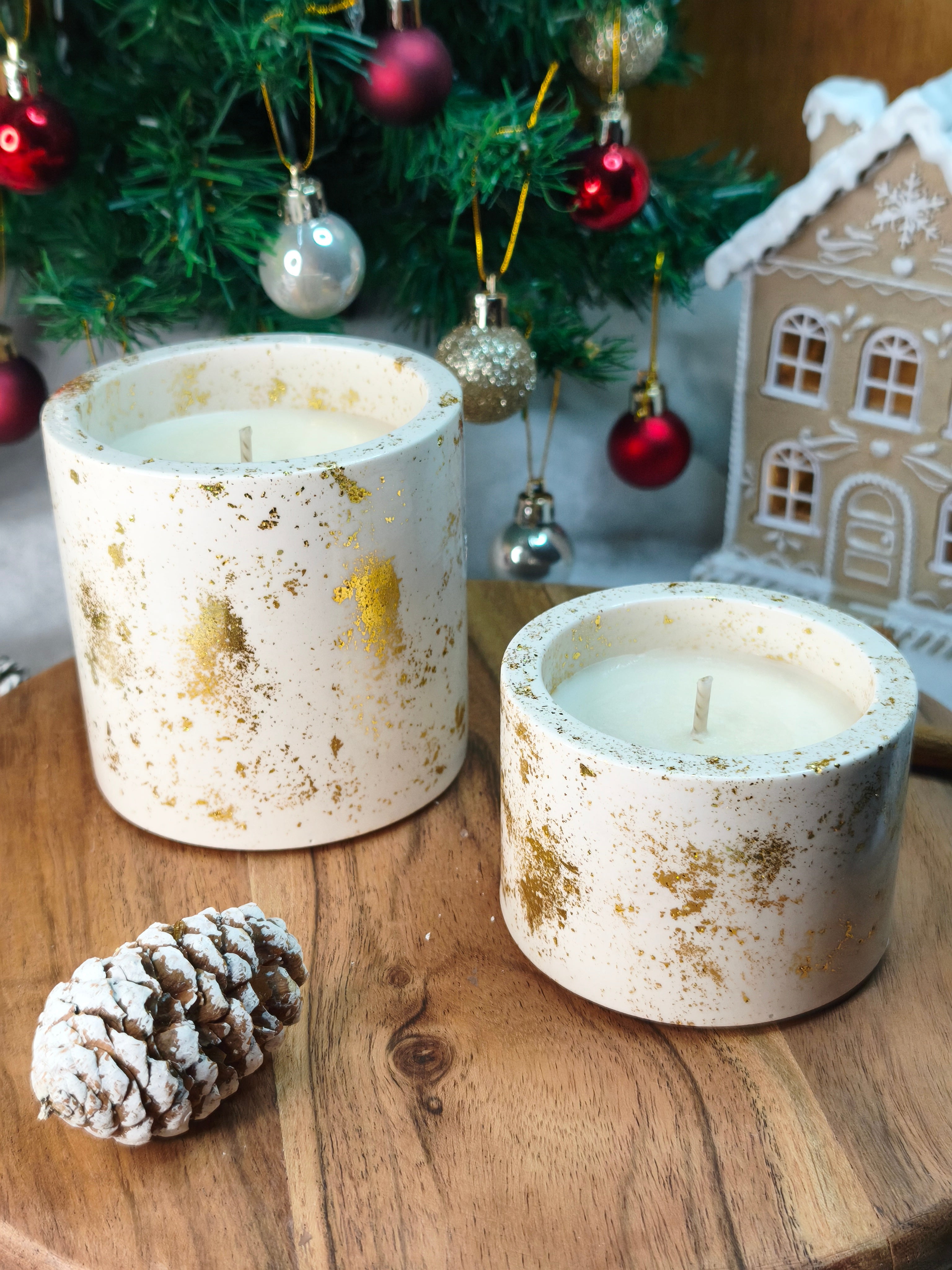 Bougie Jesmonite - Noëlia Maison Pelquita