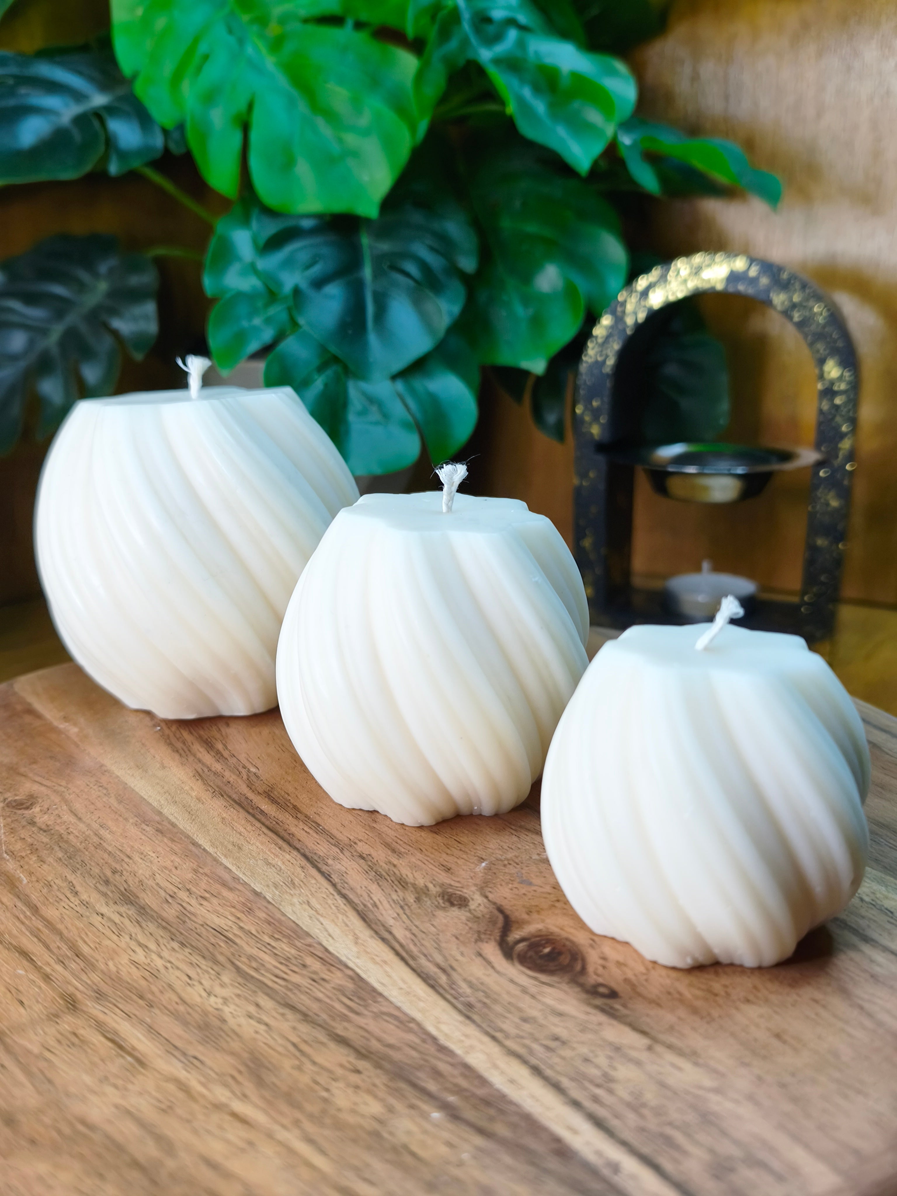 Bougie Moulée - Spiralia Maison Pelquita